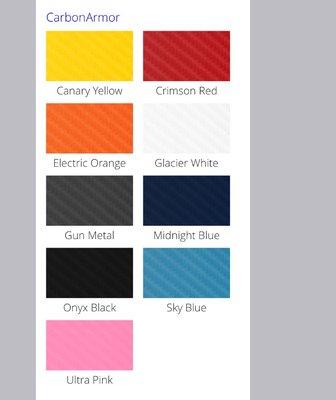 Carbon Armor Colors!