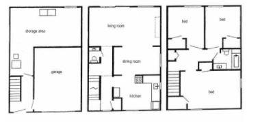 3 Bedroom TH Layout