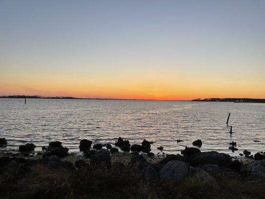 Sunset view from the park.