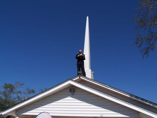 Preaching from the rooftop!