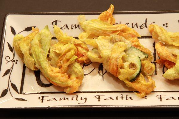 Zucchini flower fritters