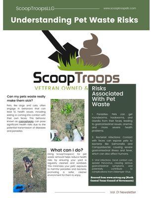 Our first newsletter! You can subscribe for a monthly newsletter on the footer of our website @ www.scooptroopsllc.com