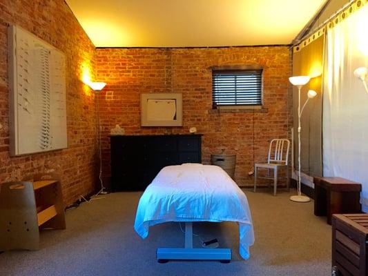 This is the Rolfing Studio at Sanctuary Bodyworks.