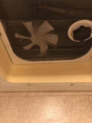 Dirty exhaust fan