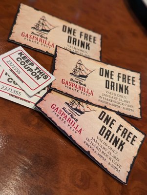 Gasparilla VIP kickoff raffle anddrink tix