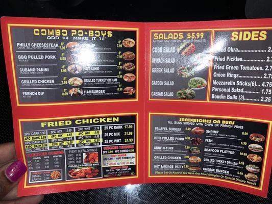 Full menu