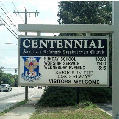 Centennial ARP Church - Sign