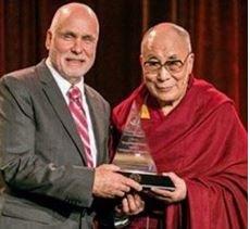 John Volken receives Humanitarian award from the Dalai Lama