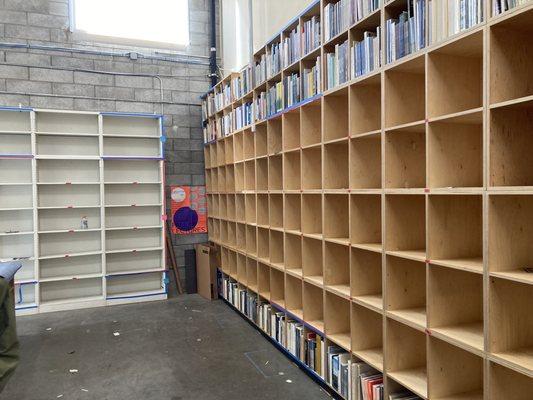 One small section of shelving completed and organized by Beverly Packing.