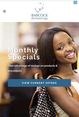 Check out our full range of products & monthly specials on our website babcockdermatology.com!