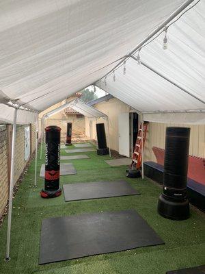 Outside workout area