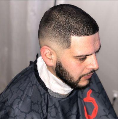 Drop fade w/beard trim