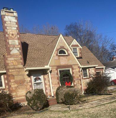 Roof and Gutters really changed the look of this Historic Home