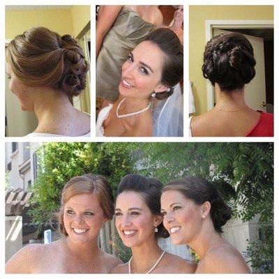 Wedding updos by Mindy