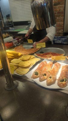 Beef Patties and Spinach rolls