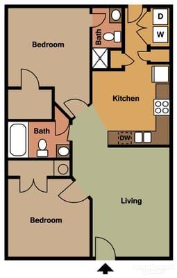 2 Bed Floorplan