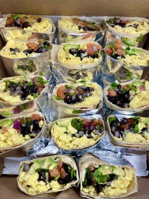 A meeting without breakfast probably should have been an email. Check out our breakfast burrito boxes!