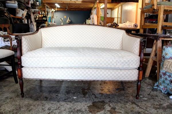 Residential Sofa Reupholstered for a local customer in Van Nuys CA. By Custom Furniture By WM