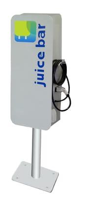 Juice Bar "Mini" provides an electric vehicle charging station a a lower cost