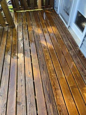 Deck cleaning and stain.