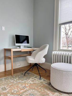 A beautiful subtle wall color to help you focus while working.