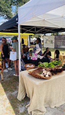 Vendors under tents