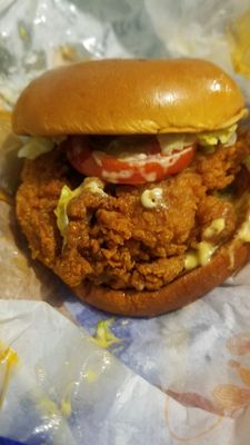 Spicy chicken at burger king