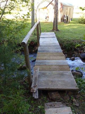 Walking trail across the road