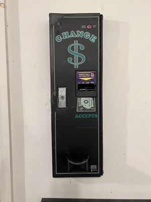 Broken change machine