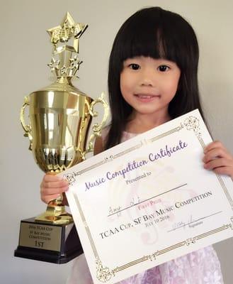 Winner of TCAA cup, SF Bay Music Competition.