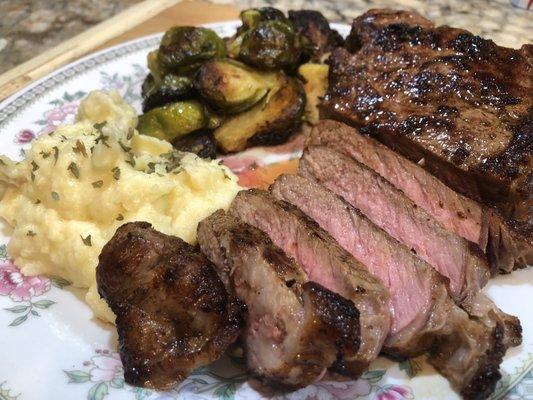 Ribeye Steak Dinner with all the fixings