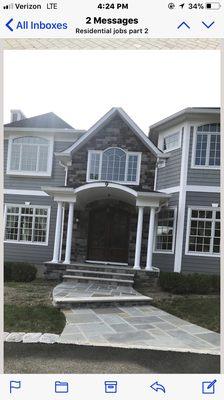 Queen Sweep masonry services to update the front of home!