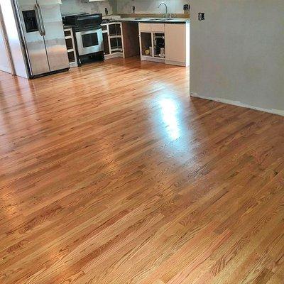 This Hardwood refinishing looks absolutely perfect throughout this home