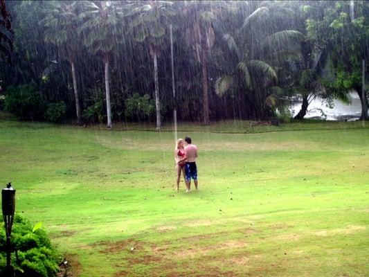 Yep, that's me and the ex in Kauai's famous rain