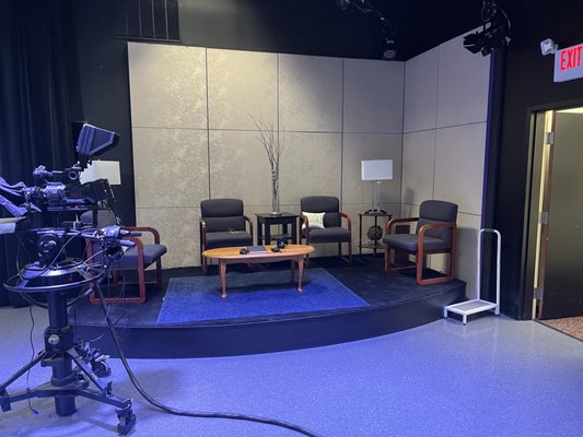 The talk-show set