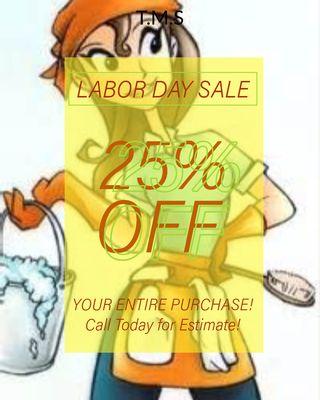 25% off Labor Day Sale