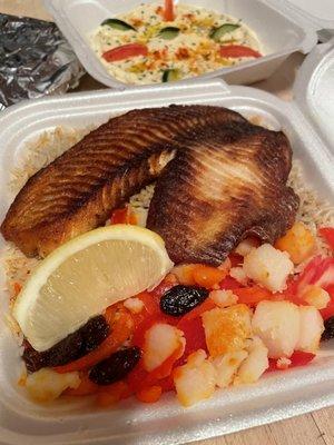 Tilapia on rice