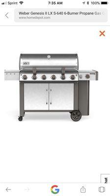 Weber Genesis II LX S-640 Stainless Steel Grill