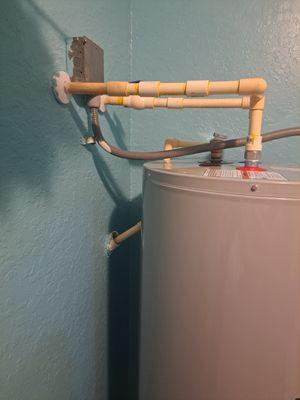 Hot water heater installed