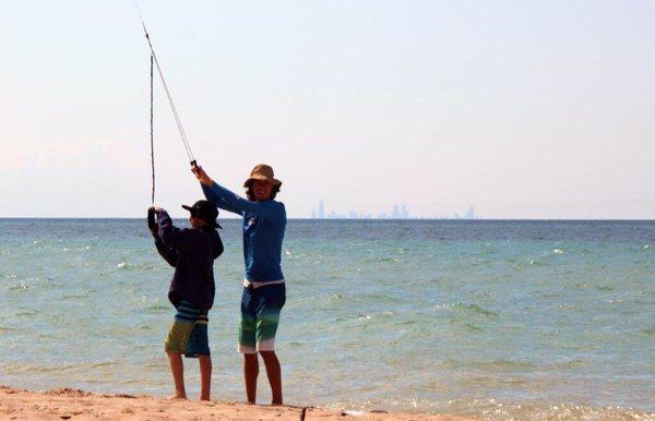 Our future generations will soon carry the torch. Chicago kiteboarding Lessons!