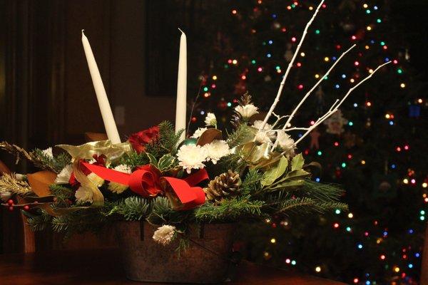 Beautiful holiday arrangement.