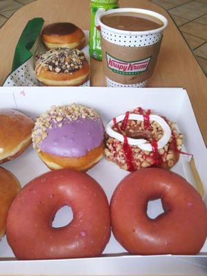 Foreground: New "Mixed Berry"  Background: Strawberry shortcake, glazed lemon filled