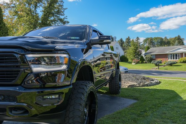 Truck outside Prestige Auto Appearance Studio. After Paint Correction, Full Detail and Ceramic Coating was done.