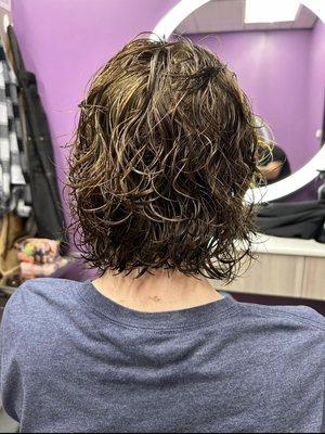 Layered bob haircut