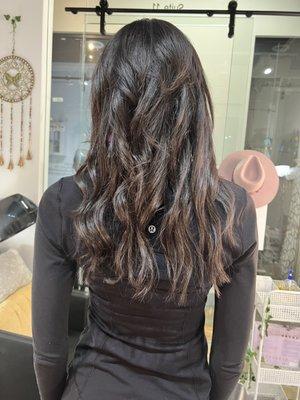 Hair length with wave curls