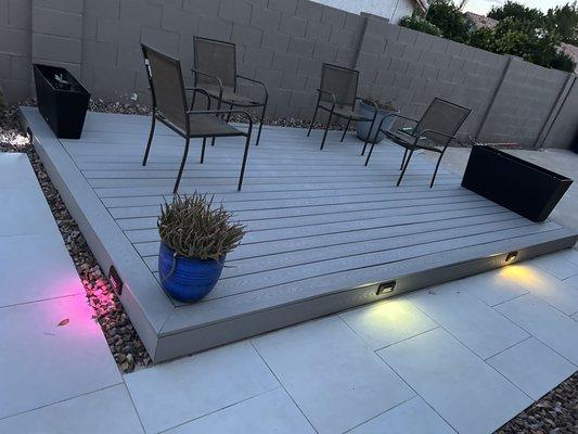 Composite Decking with lighting