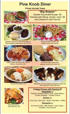 Full Menu from Burgers to Ribs