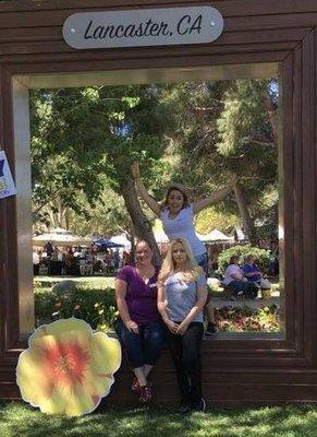 Office staff having fun at the AV poppy Festival