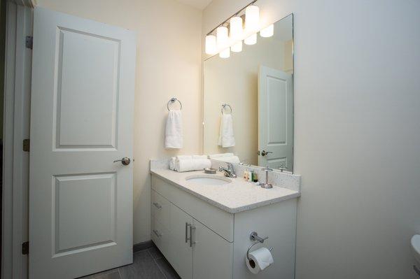 Clean simple bathrooms