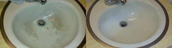 Sink before and after